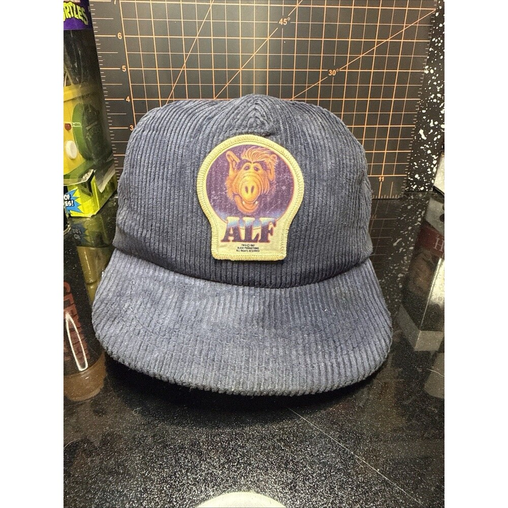 Vintage  ALF Corduroy Snapback Hat Universal Ind. Inc. 80s 90s Cap USA See Pics!